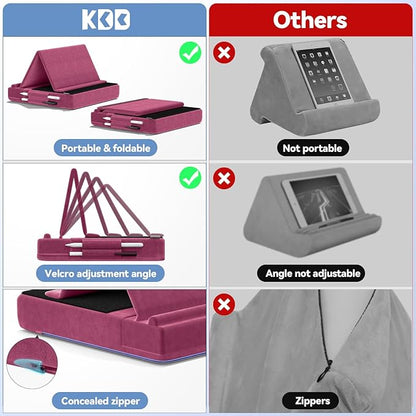 KDD Tablet Pillow Stand, Bed and Desk, Foldable Soft Pad Dock - Image 5