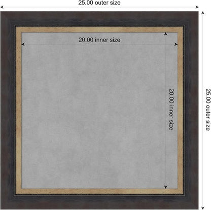 Amanti Art Black Framed Magnetic Board 25x25 Medium Vision Board - Image 3