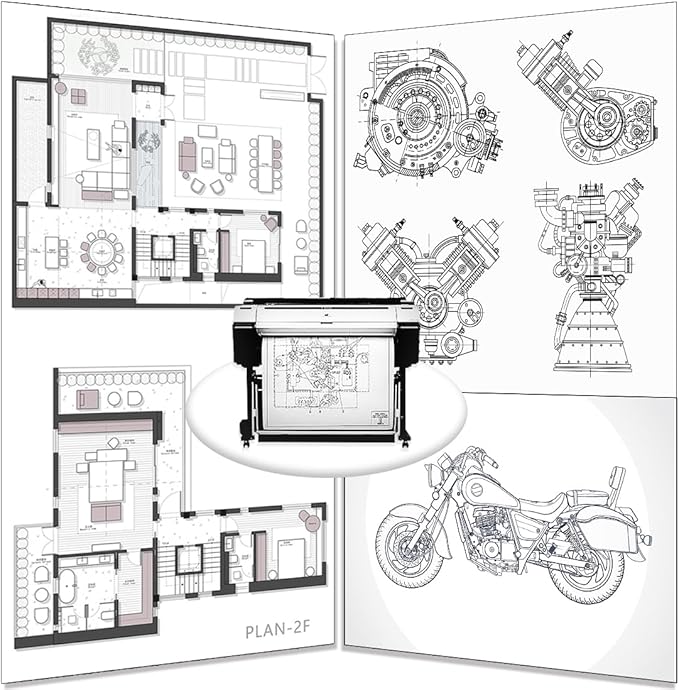 Plotter Paper 36" x 150', Engineering Drawings, Custom-Sized Prints (4 Rolls） - Image 5