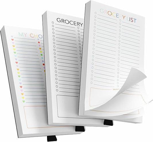 SooHeeRange 3 Pack Magnetic Grocery List Pad by Unknown