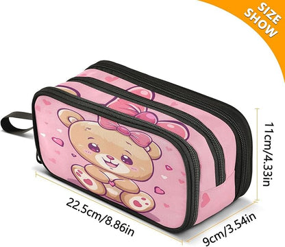 BOENLE Cute Bear Pencil Case Box Boys Girls Large Pencil Pouch - Image 4