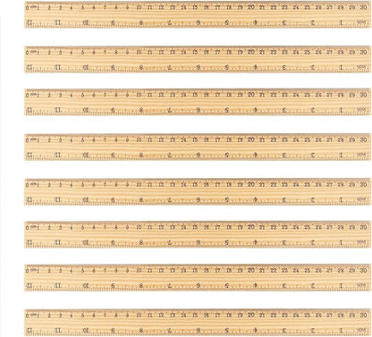 144 Packs Wooden Rulers, 12 Inch Double Sided Wood School Ruler - Image 2