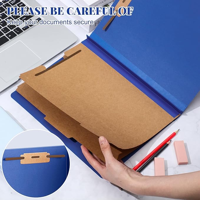 Skyygemm 60 Pcs Classification Folders Letter Size, 2 Divider Pressboard File - Image 4