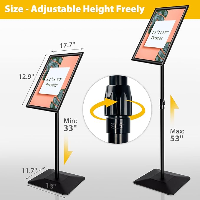 VAIIGO 3 Packs Heavy Duty Pedestal Poster Sign Stand - Image 4