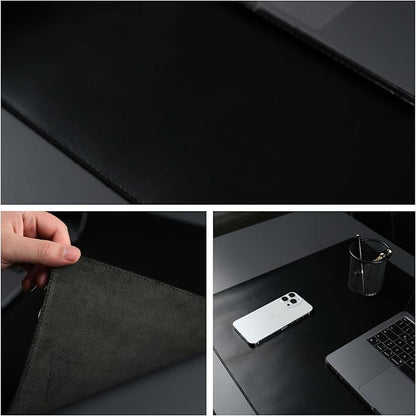 TORONATA Jersey Genuine Calfskin Leather Desk Pad, Office Desk Mat - Image 6