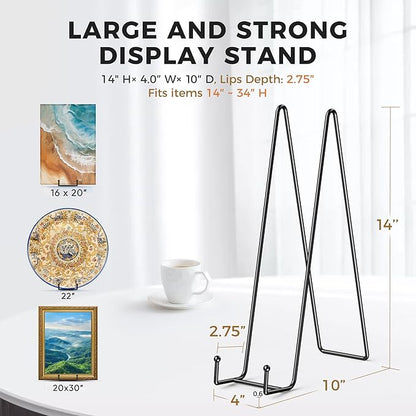 TR-LIFE 14 Inch Black Metal Plate Stand - Image 3