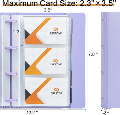deli Business Card Holder, 180 Cards Book Portable Business Card Organizer - Image 7