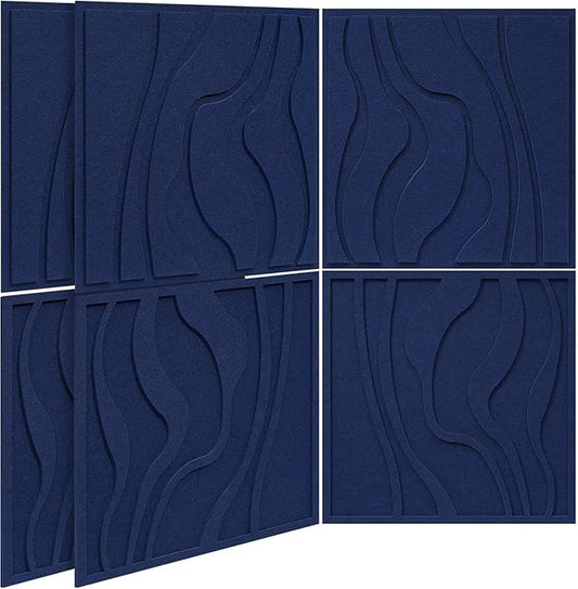 BUBOS Large Acoustic Panels, Self-Adhesive Sound Absorbing Panels Decorative by BUBOS