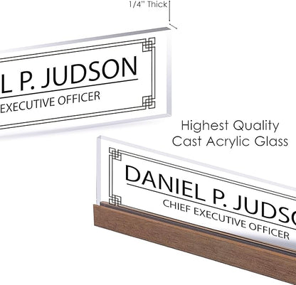 ARTBLOX | Office Personalized Name Plate Men Board Design On Clear Acrylic Glass - Image 4
