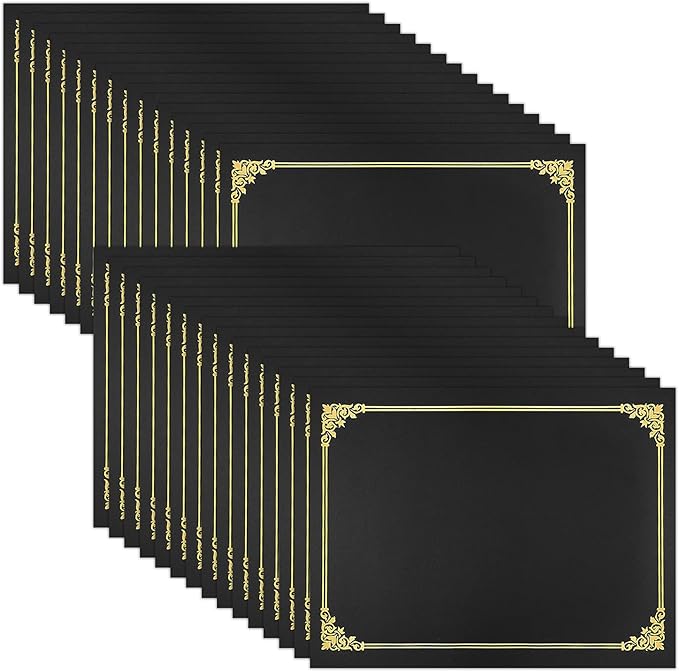 SUNEE Certificate Holders, Diploma Covers Gold Foil Border, by SUNEE