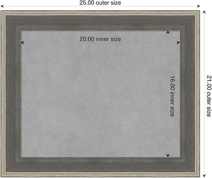 Amanti Art Grey Framed Magnetic Board 21x25 Small Vision Board - Image 2