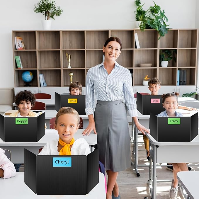 18 Pack Black Desk Dividers for Students, Privacy Shields Folder for Students - Image 7