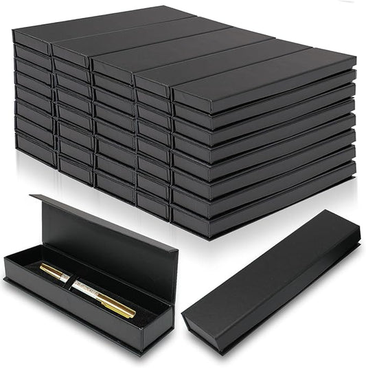 Olutacot 42 Pcs Pen Gift Boxes Empty Black Ballpoint Pen Gift Box by OLUTACOT