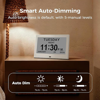 7'' Digital Clock, Dementia Clock - Image 4