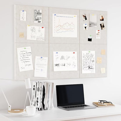 Neatsure Large Cork Board for Wall, 6 Panels Felt Tiles Tack Push Pin Board for - Image 2