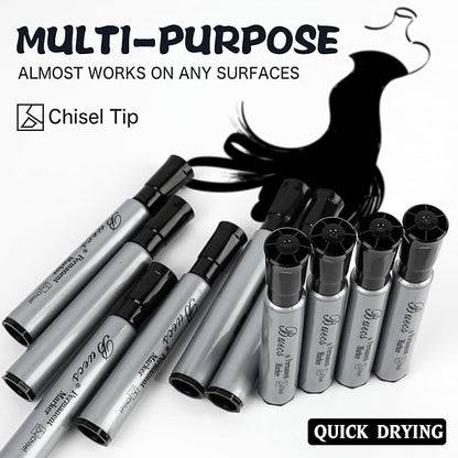 Buecs Permanent Markers, Chisel tip, Waterproof &Fade Resistant, Quick Drying - Image 5