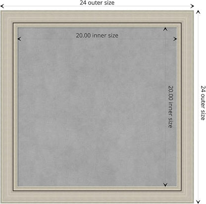 Amanti Art Silver Framed Magnetic Board 24x24 Medium Vision Board - Image 4