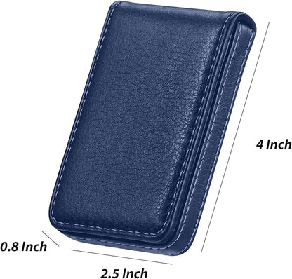 Outus 2 Pieces Business Card Holder, PU Leather Business Card Case Pocket Wallet - Image 2
