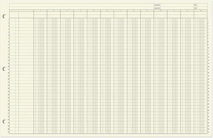 BookFactory Ledger Pad Large 13 Column Accounting Ledger Columnar Pads - Image 2
