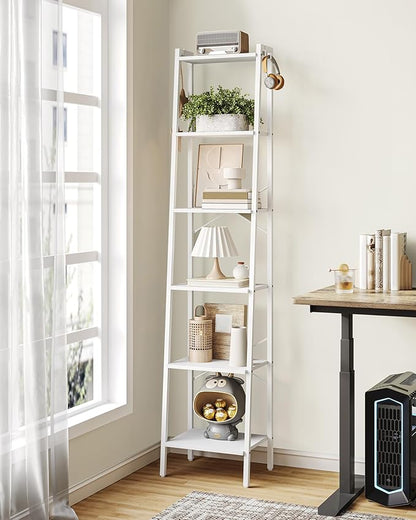 Hzuaneri Ladder Shelf, Bookshelf Bookcase, Freestanding Corner Storage Shelve - Image 8
