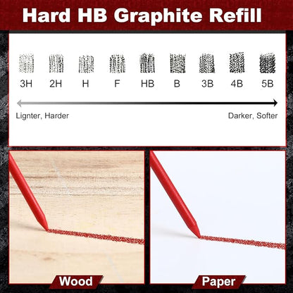 Zhehao 120 Pieces 2.8 mm Carpenter Pencils Lead Refills HB Refill - Image 6