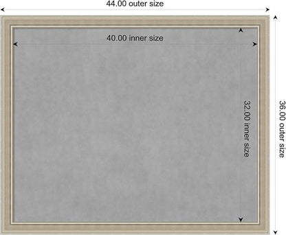 Amanti Art Silver Framed Magnetic Board 36x44 X-Large Vision Board - Image 3