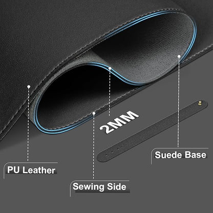 Large Desk Pad, 47.2'' x 23.6'', Computer Mat - Image 2