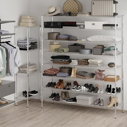Regal Altair 21" Deep x 72" Wide x 86" Height Wire Shelving Kit | 8-Tier | NSF - Image 5