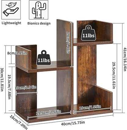 Aibiju Book Display Shelf Small Desk Organizer, Desk Top Storage Organizer - Image 3