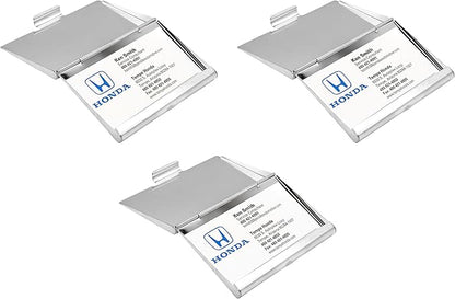 Stephanie Imports Set of 3 Slim & Minimalist Metal Business Card Holder Unisex - Image 3