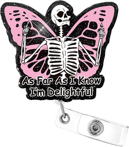 Aoryalps I AM Delightful Retractable Badge Reel Holder Retractable by Unknown