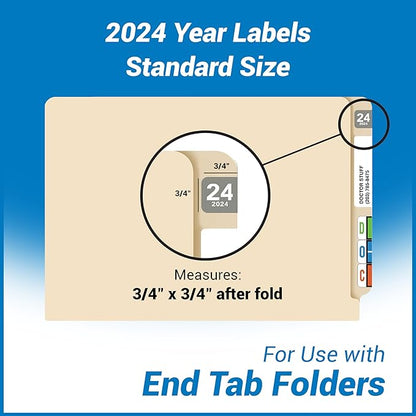 2024 Year Labels, Doctor Stuff 2024 Chart Stickers, Col'R'Tab/Tabbies Style - Image 4