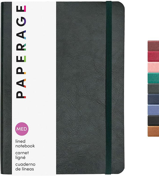 PAPERAGE Softcover Lined Journal Notebook, 160 Pages, Medium College Ruled by PAPERAGE