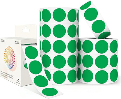 Green 1 Inch Round Color Coding Dot Labels, 10 Rolls 10000 Dot Stickers in by Unknown