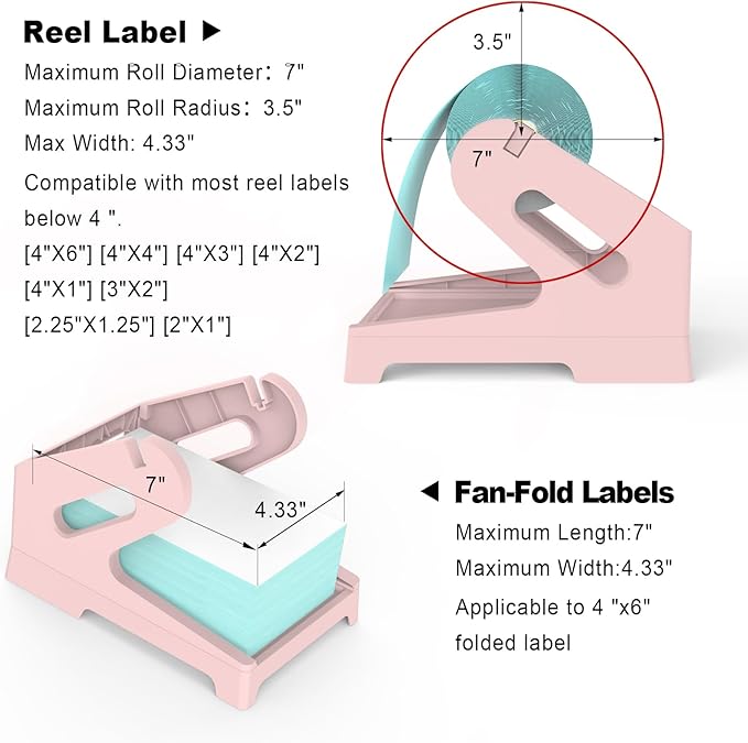 Vazioyar Thermal Label Holder for Rolls and Fan-Fold Labels, Sticker Roll - Image 3