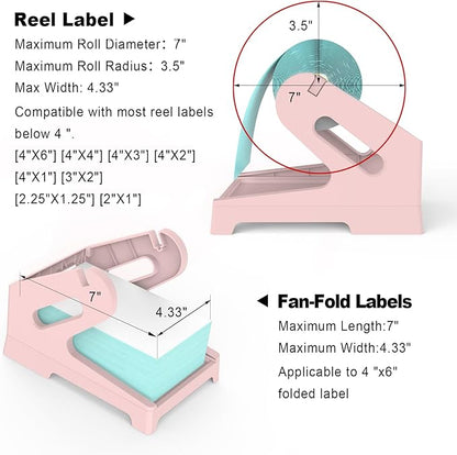 Vazioyar Thermal Label Holder for Rolls and Fan-Fold Labels, Sticker Roll - Image 3