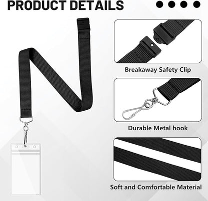 12-Pack Black Breakaway Lanyards - Image 4