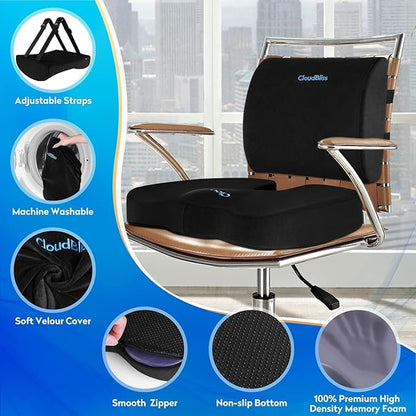 CloudBliss Seat Cushion, Office Chair Cushion, Car Seat Cushions, Lumbar - Image 3