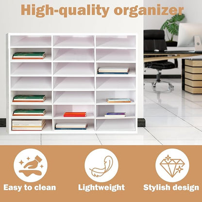 TUSAUW Literature Organizer, 21 Compartments Classroom Mailbox, Desktop File - Image 4