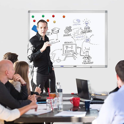 H-Qprobd Dry Erase Board for Wall Aluminum Presentation Magnetic Whiteboard - Image 5