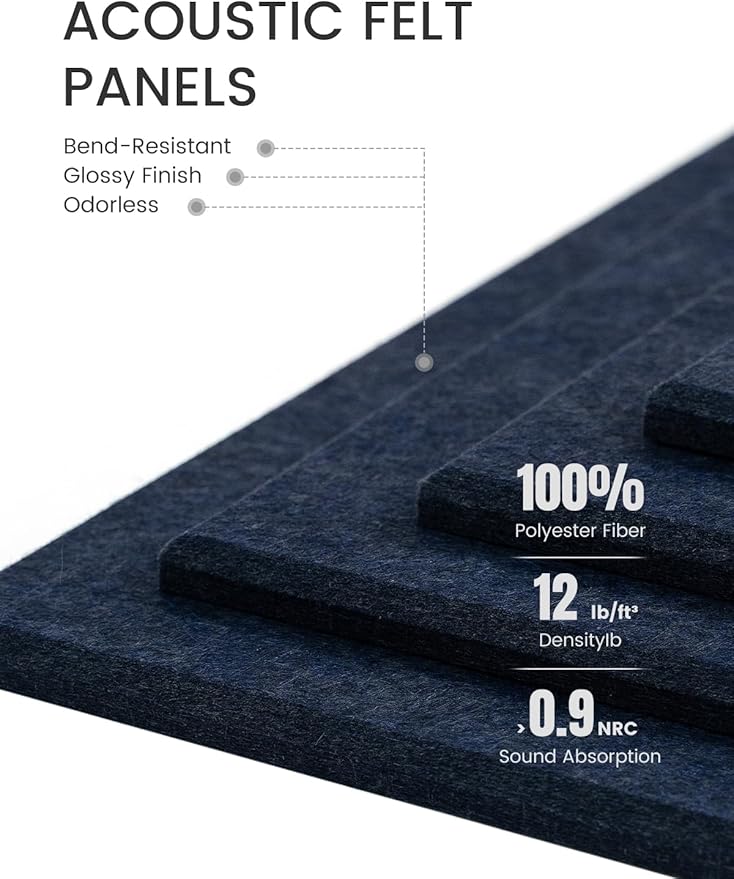 Fluxynara Large Felt Bulletin Board 48" X 36" Cork Board Alternative-12 Pack - Image 4