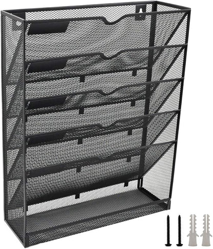 EASEPRES Desk File Organizer Mesh 6-Tier, Hanging Wall Mount Document - Image 7