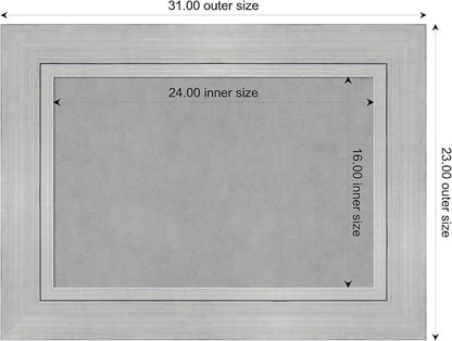 Amanti Art Silver Framed Magnetic Board 23x31 Medium Vision Board - Image 4
