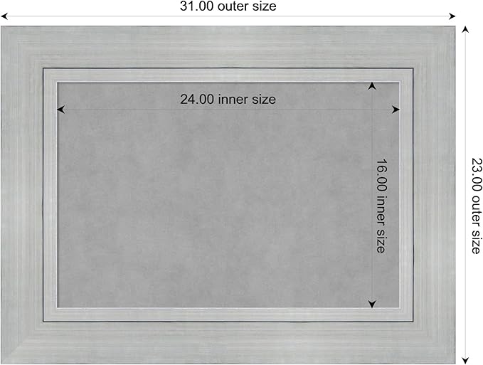 Amanti Art Silver Framed Magnetic Board 23x31 Medium Vision Board - Image 3