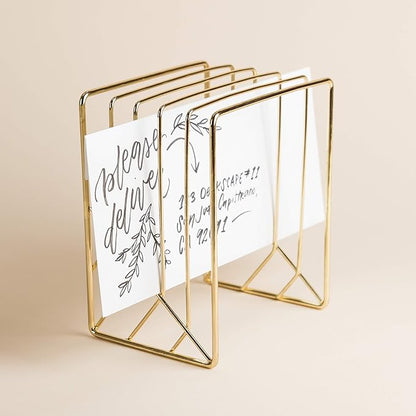 U Brands Metal Letter Sorter, Desktop Accessory, Vena Collection - Image 3