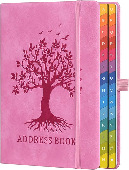 Address Book with Colorful Alphabetical Tabs by ZXHQ