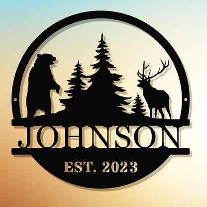 Personalized Metal Signs for Outdoor, Personalized Family Name Sign, Custom by HYTSIGN
