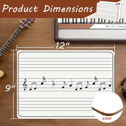 10 Pack Double Sided Music Staff Whiteboard -9''x12'' Keyboard Whiteboard - Image 4