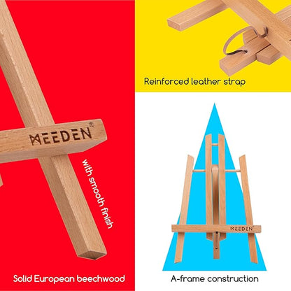 MEEDEN 12 Inch Small Tabletop Easel: 12 Pack Beech Wood Easel - Image 3