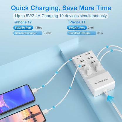 QIONMAR USB Wall Charger USB Charging Station - Image 2